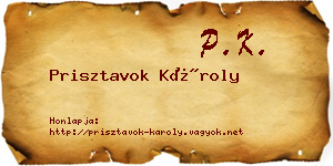 Prisztavok Károly névjegykártya