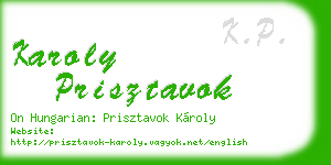 karoly prisztavok business card
