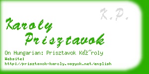 karoly prisztavok business card